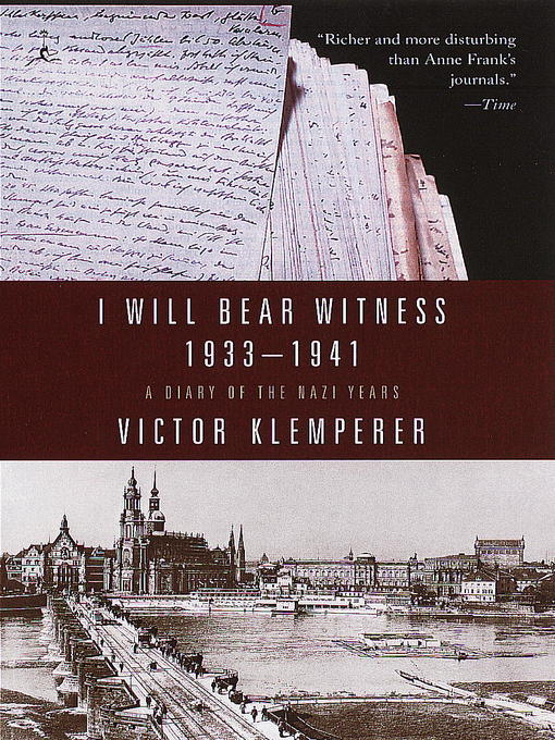 Title details for I Will Bear Witness, Volume 1 by Victor Klemperer - Wait list